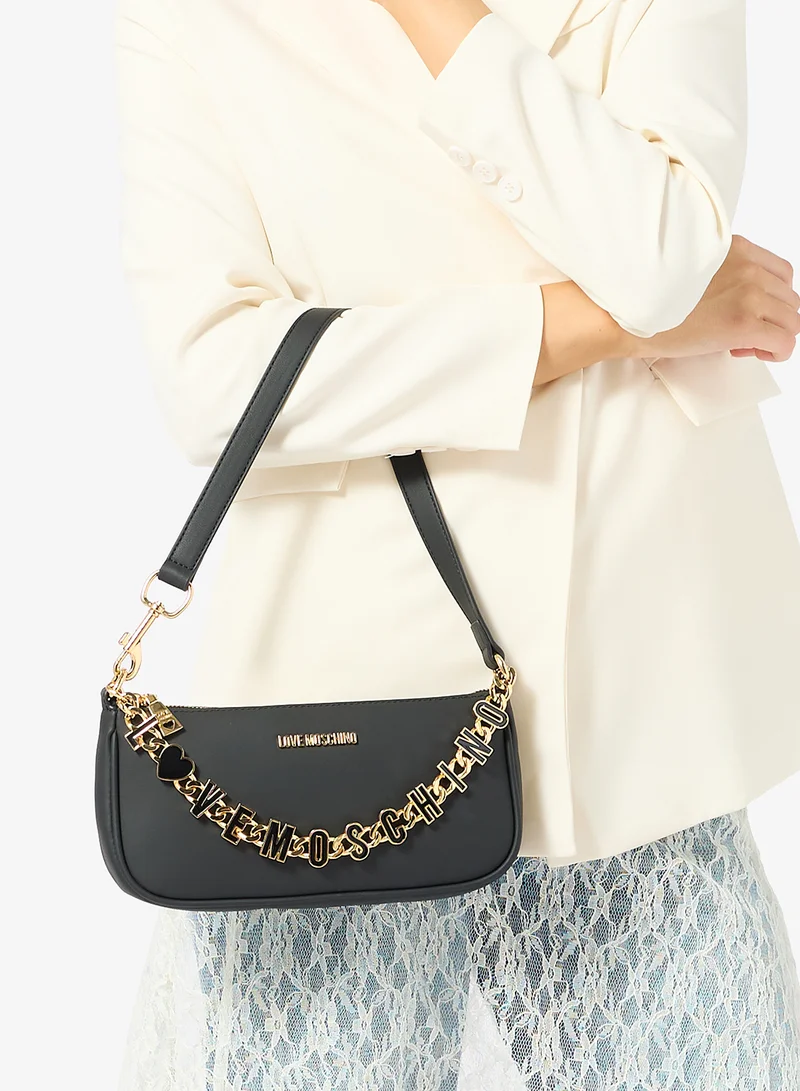 Love Moschino  Dangling Calf + PU Shoulder Bag for Women | Best Price UAE